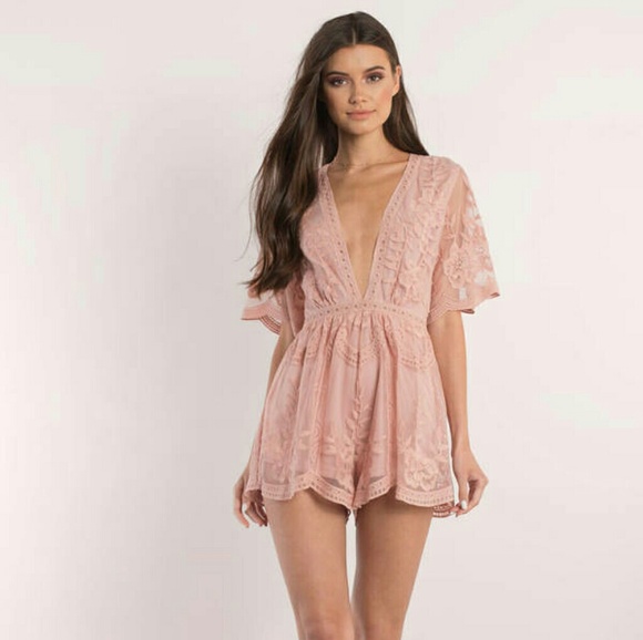 Honey Punch Pants - Lace Romper Honey Punch